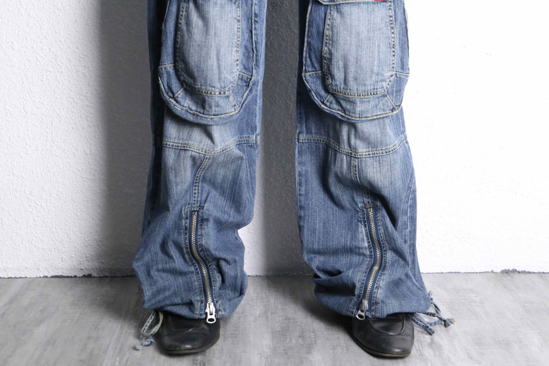 gimmick cargo straight denim pants