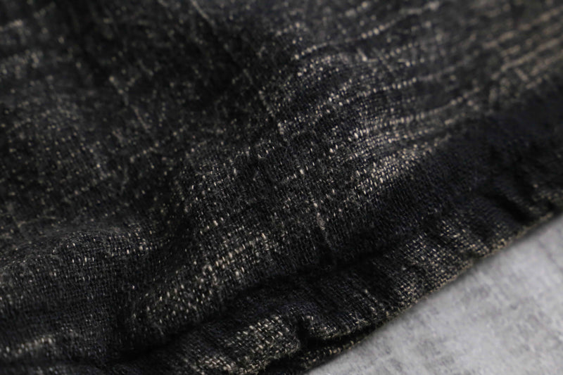 high neck gather short blouson