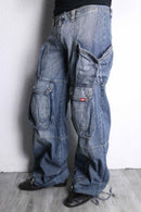 gimmick cargo straight denim pants