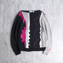 abstract pattern pullover knit