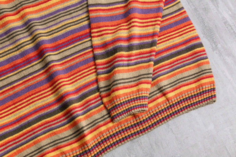 warm color colorful border knit