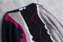 abstract pattern pullover knit