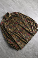 flower design velour L/S shirt