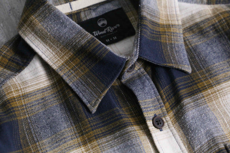 2000s cotton flannel ombre check shirt
