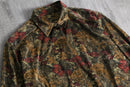 flower design velour L/S shirt