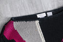 abstract pattern pullover knit
