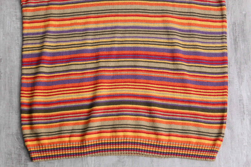 warm color colorful border knit
