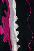abstract pattern pullover knit