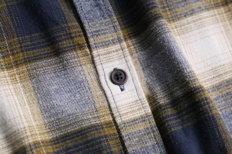 2000s cotton flannel ombre check shirt