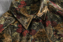 flower design velour L/S shirt