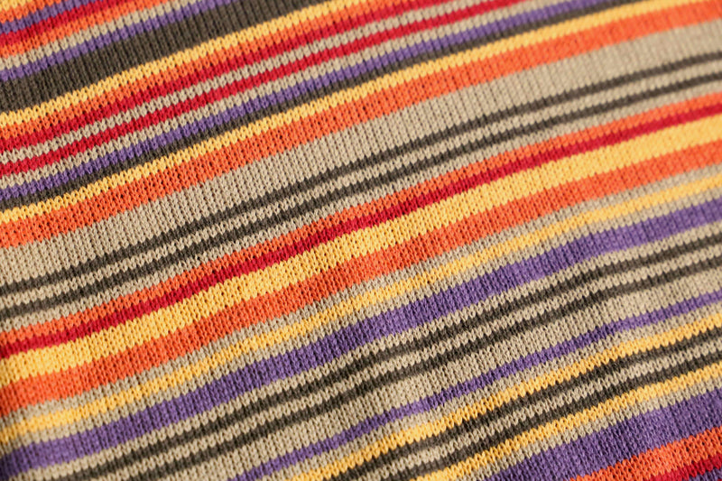 warm color colorful border knit