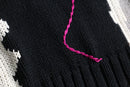 abstract pattern pullover knit