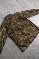 flower design velour L/S shirt