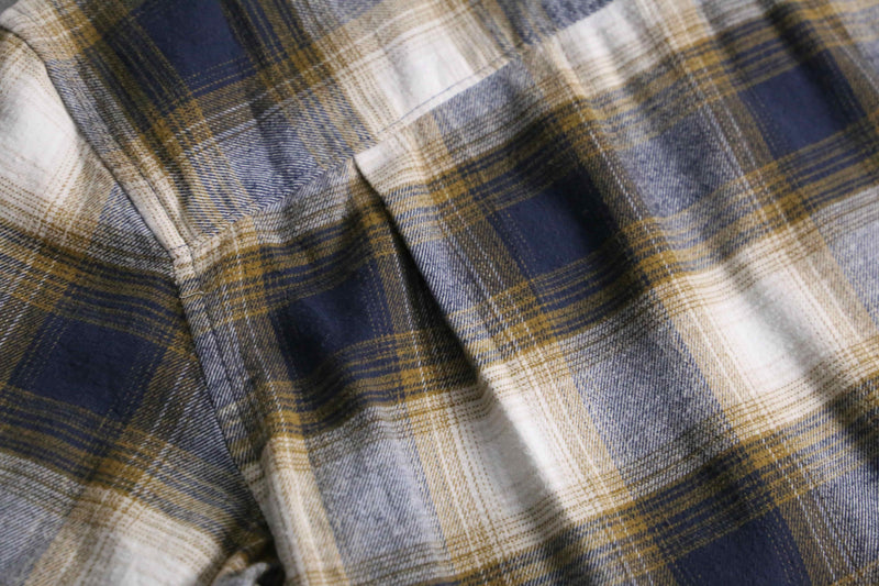 2000s cotton flannel ombre check shirt