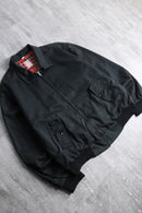 black tartan lined bomber jacket