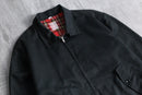 black tartan lined bomber jacket