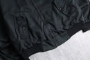 black tartan lined bomber jacket
