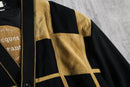 suede switching design knit cardigan