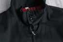 black tartan lined bomber jacket