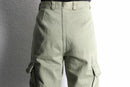sage green cotton twill cargo pants