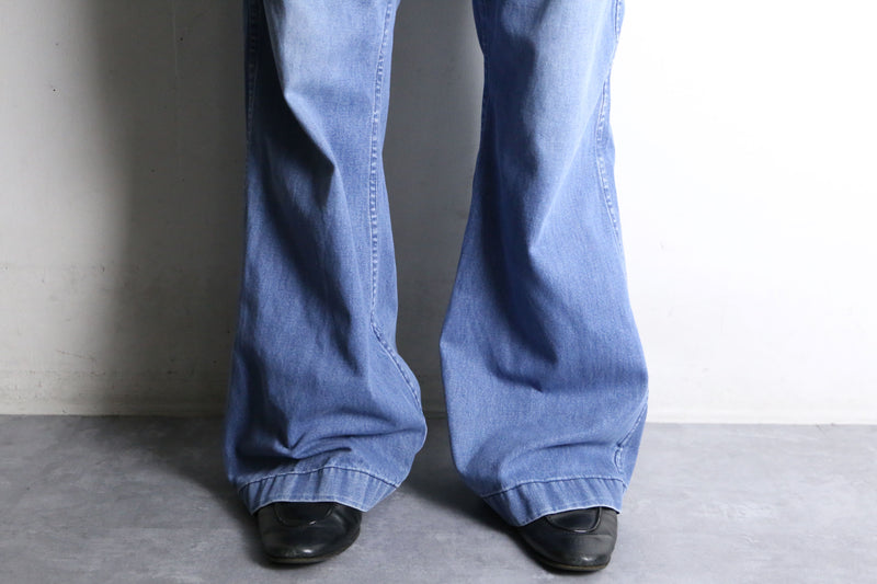 "U.S.NAVY" good aging flare sailor denim pants