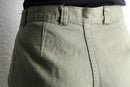 sage green cotton twill cargo pants