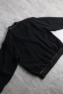 suede switching design knit cardigan