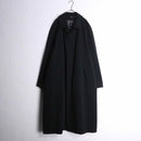 1980-90s SANYO polyester gabardine balmacaan coat BLACK