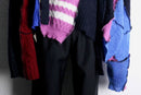 “Re:make” multi knit patchwork sweater