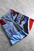 "Re:make" half design denim pants