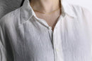 “PERRY ELLIS” white linen shirt