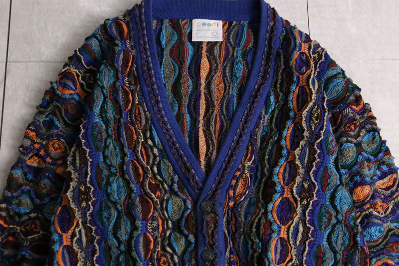 "COOGI" special quality 3D design knit cardigan