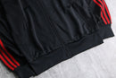 "Adidas" black × red stand zip track jacket