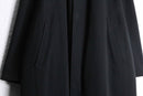 1980-90s SANYO polyester gabardine balmacaan coat BLACK