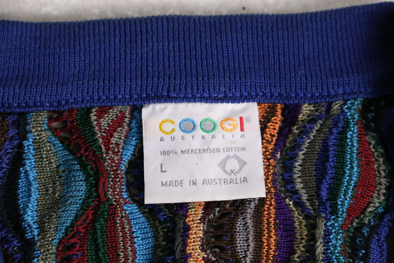 "COOGI" special quality 3D design knit cardigan