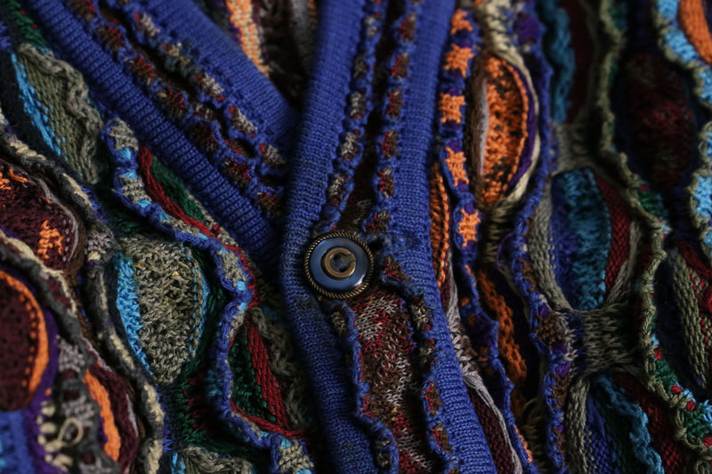 "COOGI" special quality 3D design knit cardigan