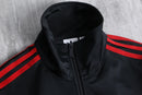 "Adidas" black × red stand zip track jacket