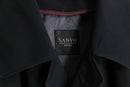 1980-90s SANYO polyester gabardine balmacaan coat BLACK