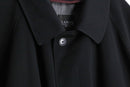 1980-90s SANYO polyester gabardine balmacaan coat BLACK
