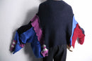 “Re:make” multi knit patchwork sweater