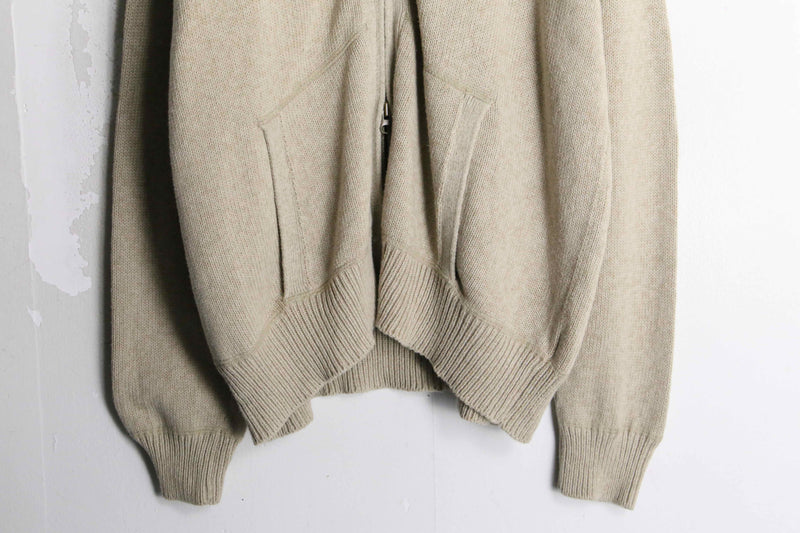 "van heusen" beige double zip knit