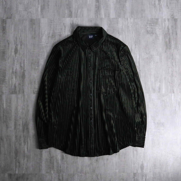 2000s GAP velvet stripe sheer shirt