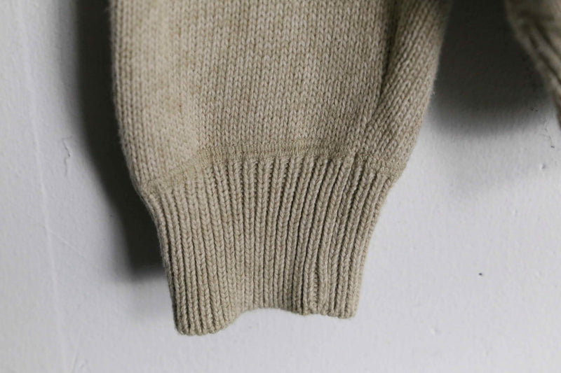 "van heusen" beige double zip knit