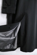 1980-90s SANYO polyester gabardine balmacaan coat BLACK