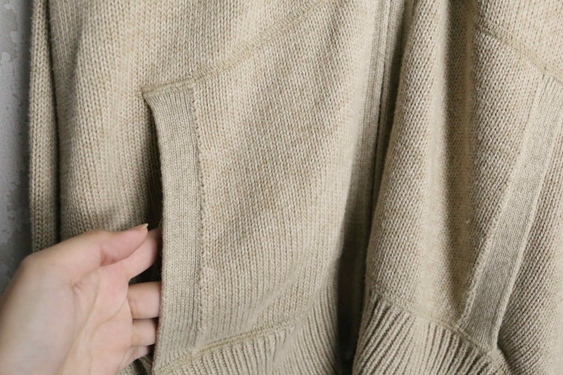 "van heusen" beige double zip knit