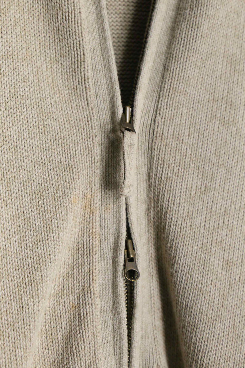 "van heusen" beige double zip knit