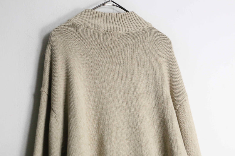 "van heusen" beige double zip knit