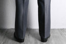 70's shiny gray wide tapered trousers