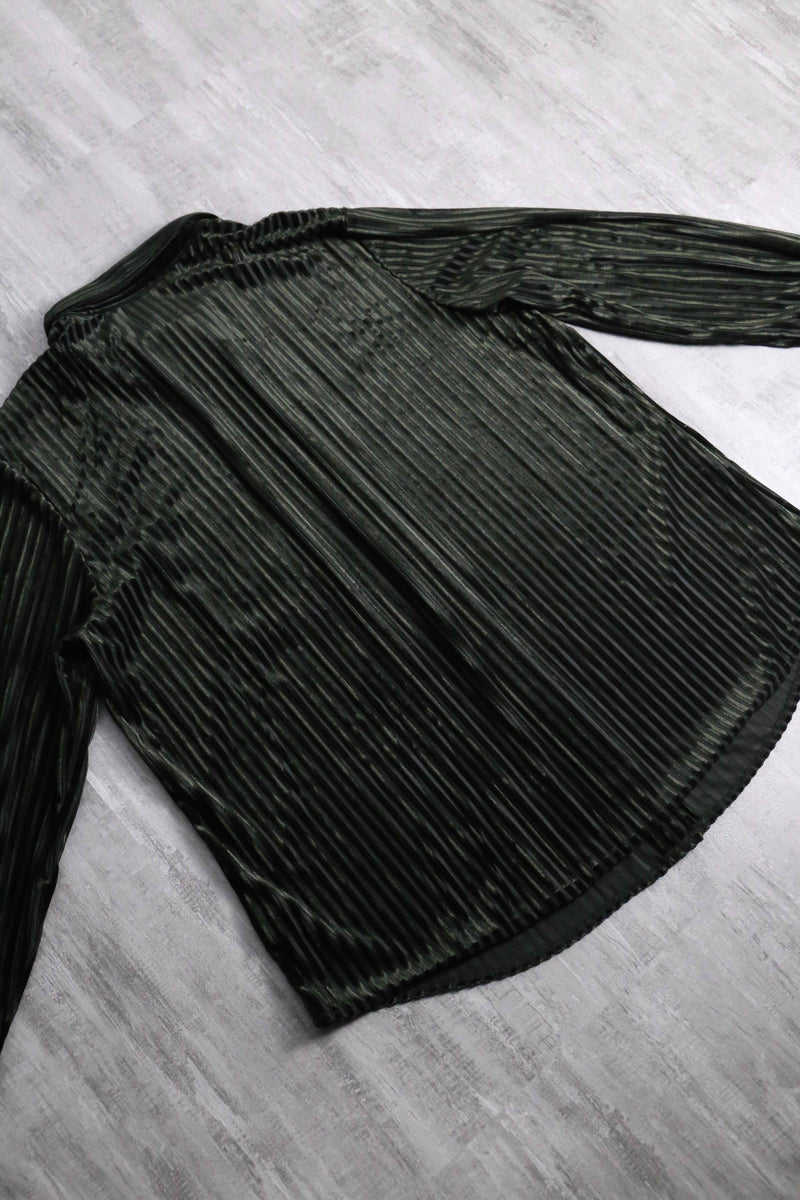 2000s GAP velvet stripe sheer shirt