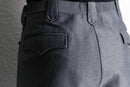 70's shiny gray wide tapered trousers